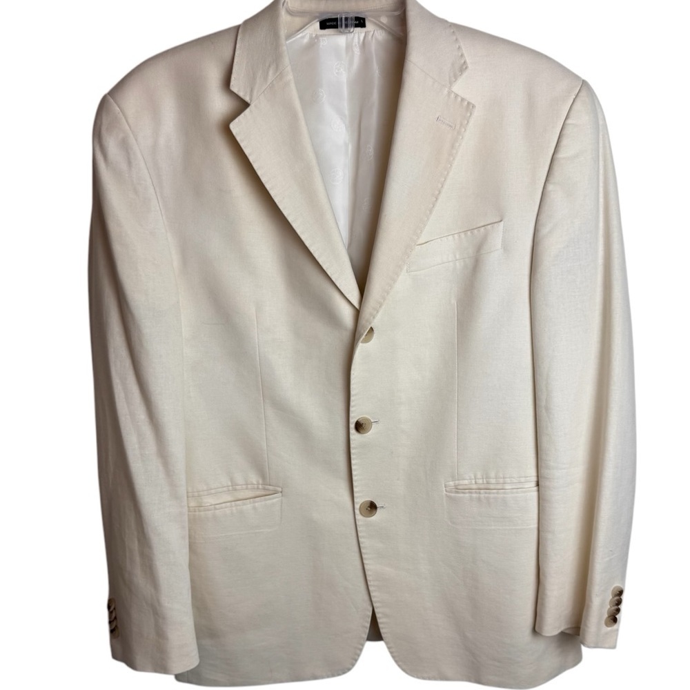 Sean John Mens Linen Blend Blazer Sports Coat 38S - Picture 2 of 6
